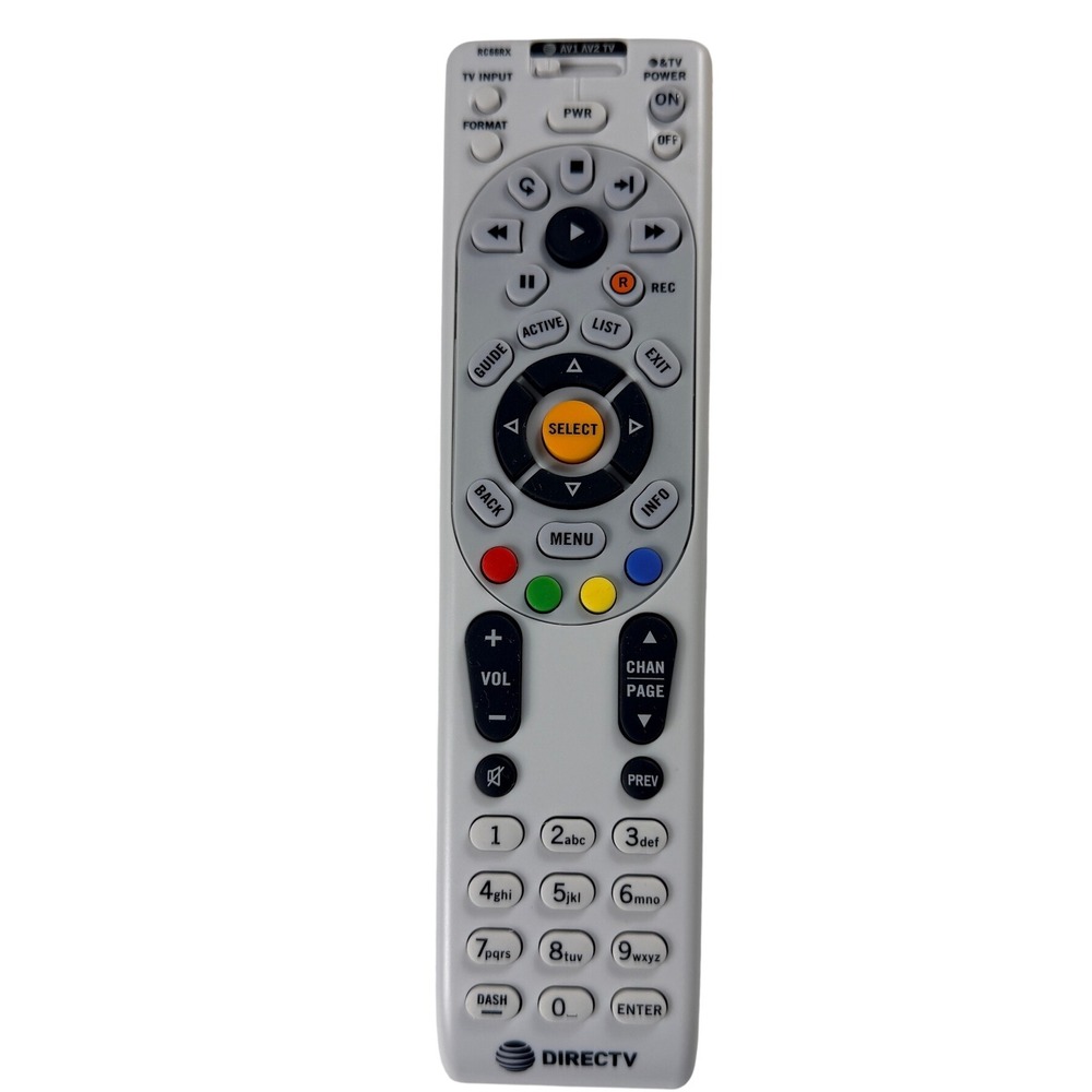 DirecTV RC66RX‎ Universal Remote Control White RF IR MG32993 Multi-Device TV AV